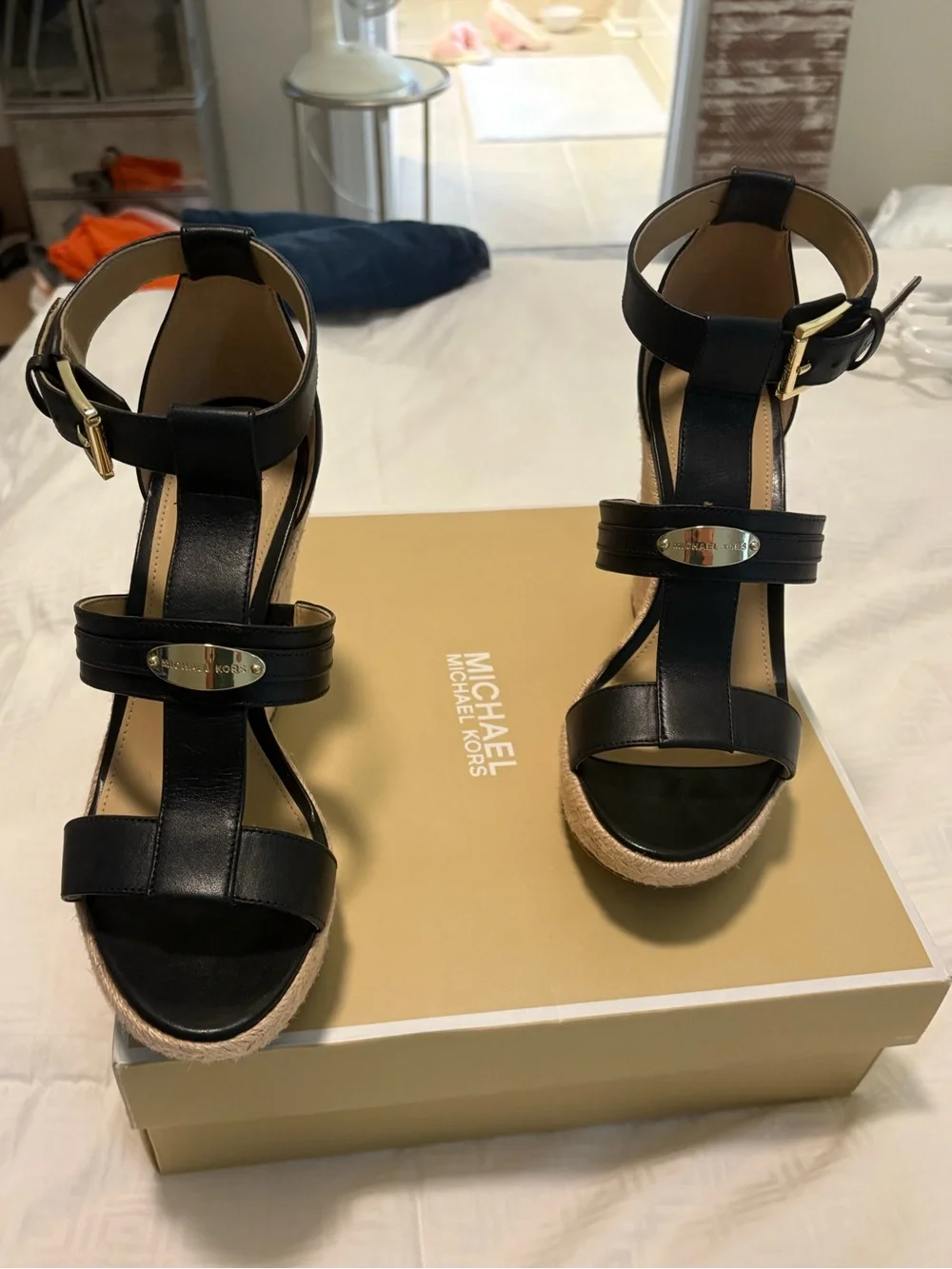 Michael Kors Finley Wedge in Black - 7 1/2 EUC